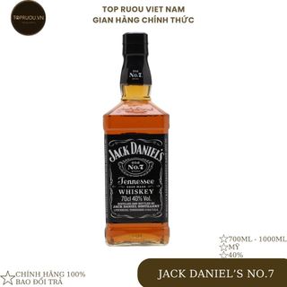 [Chính hãng] Jack Daniel's No 7 700ml - 1000ml [Hàng Thật]