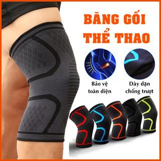 (01 ĐÔI) Bó Gối Thể Thao Tích Hợp Dây Đai Trợ Lực Bảo Vệ Đầu Gối Bóng Đá Bóng Rổ Tập Gym Chạy Bộ Tennis Cầu Lông Tập Tạ