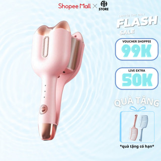 Máy uốn tóc xoăn sóng nước Hippie size 33mm - Máy làm tóc chất liệu gốm sứ chống bỏng tay