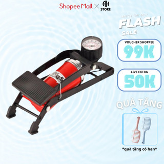 Bơm Đạp Chân Mini 1 Piston Đa Năng Xe Đạp, Xe Máy, Ô Tô, Bóng An Toàn Tiện Lợi ( Hàng Cao Cấp )