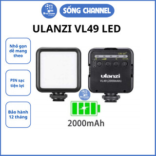 Đèn led ulanzi vl49 led có pin sạc, phiên bản mới
