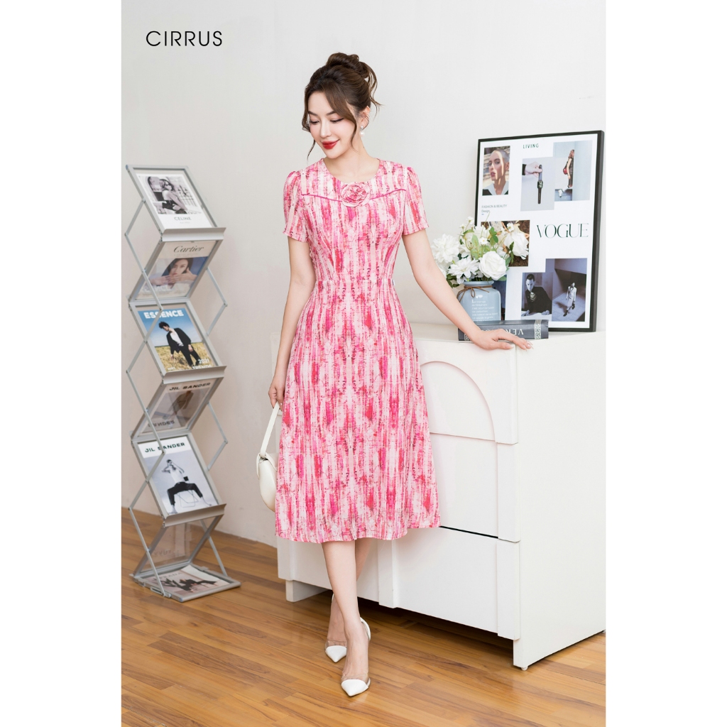 ĐẦm lụa xòe công sở CIRRUS 240520