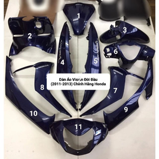 dàn áo vision vs 110 đời đầu 2011 2012 2013 màu xanh mực ( bán lẻ từng món )