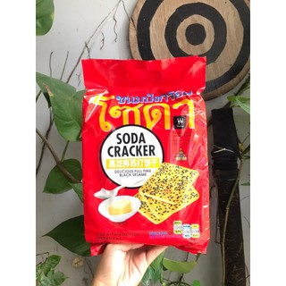Bánh quy ăn kiêng soda cracker vị mè đen
