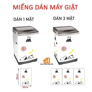 Decal dán máy giặt - scoopy lười - decal chống thấm nước