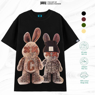 Áo phông áo cotton 100% hinh thỏ kiểu áo unisex Áo thun áo 100% cotton hinh thỏ kiểu áo kiểu áo unisex thời trang nữ