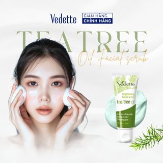 [TẶNG MẶT NẠ KEM SỮA CHUA 10ML] Sữa tẩy tế bào da chết Vedette tinh dầu tràm trà (Tea Tree Oil) 45ml