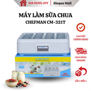 Máy làm sữa chua Chefman CM-321T,nồi ủ sữa chua 8 cốc và 12 cốc thủy tinh có khay chống vỡ