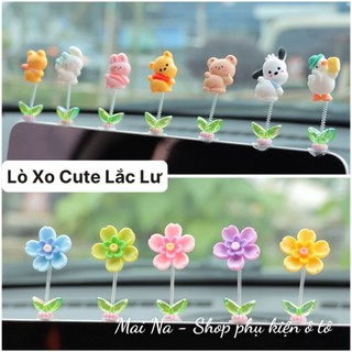 Hình trang trí lò xo lắc lư trên xe, siêu dễ thương, thú vị, decor ô tô, xe máy, gia đình