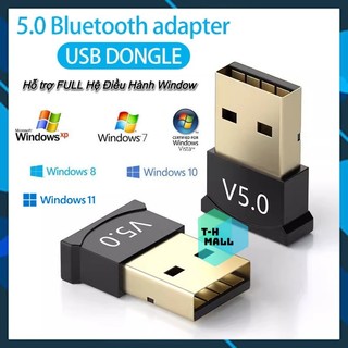 [Window 7/10/11] USB Thu phát Bluetooth 5.0 / 5.1 cho PC - USB Bluetooth Máy tính kết nối 20m V5.0 Kết nối Loa Chuột