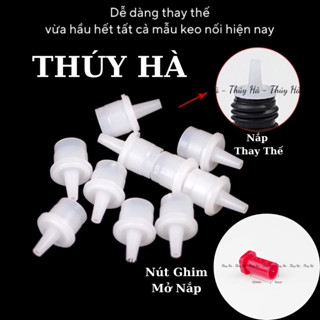 Nắp thay đầu keo mới - nút ghim mở nắp keo ( COMBO 5+5) thay thế nắp keo bị tắc-nghẽn _ THÚY HÀ