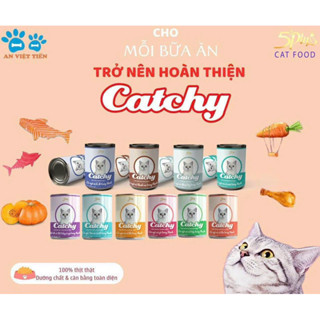 Pate Lon Catchy dạng Thạch Dành cho Mèo Mọi lứa tuổi, Mèo con Pate dạng thạch 5plus CATCHY 400gr