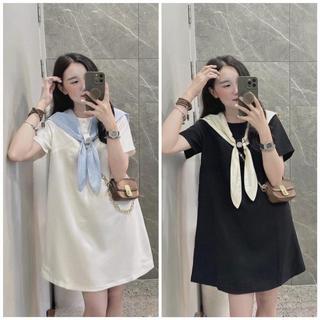 Váy Suông Cổ Thuỷ Thủ Trẻ Trung Dáng Rộng [D25]Kho Sỉ Bảo Ngọc