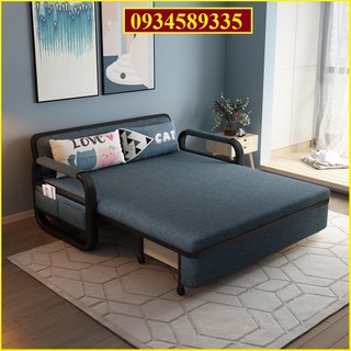 Sofa giường, giường sofa thông minh có ngăn chứa đồ khung thép ghế sofa tặng 2 gối, sofa giường thông minh gấp gọn
