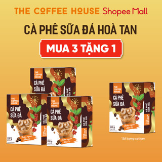 [Combo 3 Tặng 1] The Coffee House cà phê sữa đá hoà tan (Hộp 10 gói x 22g)