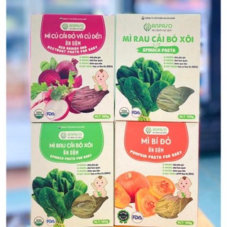  Mẫu mới-Date 2025  Mì ăn dặm rau củ Organic Anpaso vị Củ cải cỏ Rau cải bó xôi Bí đỏ túi 120gr cho bé ăn dặm 