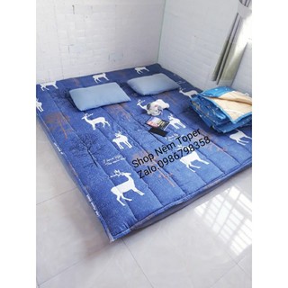 Topper nệm siêu mỏng mát dùng 4 mùa [ size 0.9m, 1m2, 1m4, 1m6, 1m8x2m trải nệm trải sàn]