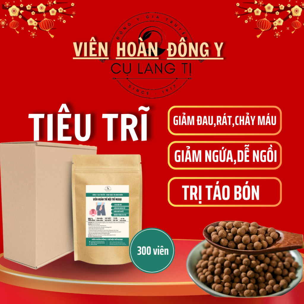 Viên Trĩ Táo Bón Cụ Lang Tị-Khi Bị Trĩ , Táo Bón,Rát Hậu Môn ,Giúp Nhanh Co ,TP Từ Diếp Cá