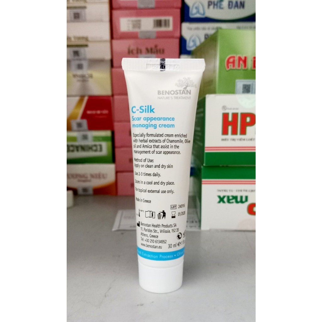 Kem tri sẹo C Silk - cải thiện sẹo lồi , sẹo phì đại do phẫu thật, bỏng hiệu quả -Nhập khau Hi Lạp