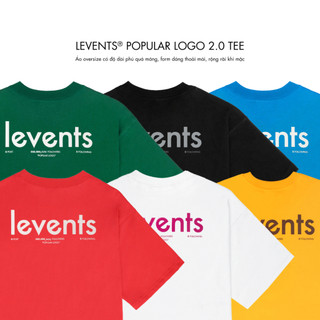 Áo Thun Levents Popular Logo 2.0 Tee 100% Cotton Unisex T-shirt Oversized