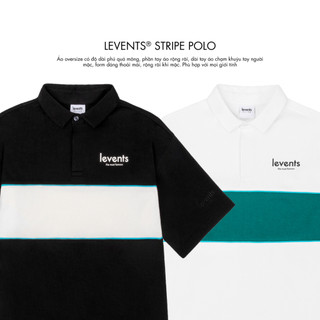 Áo Polo Levents Stripe 100% Cotton Unisex Oversized
