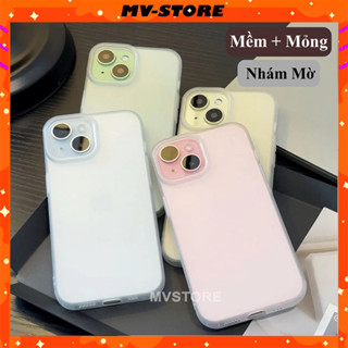 Ốp lưng điện thoại nhám mờ chống vân tay mỏng dẻo trong suốt xsmax 15 plus 14 13 11 Pro MAX 14 Plus 12 Pro MAX MVSTORE