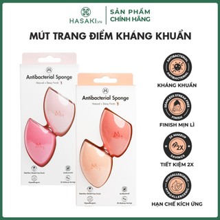 Bộ 2 Mút Trang Điểm Mastige Kháng Khuẩn Nhiều Màu Antibacterial Sponge Hasaki Sản Phẩm Chính Hãng