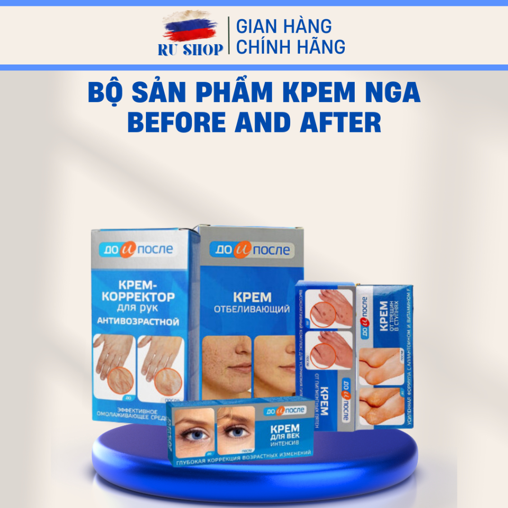 Kem bôi chống nứt gót chân, giảm đồi mồi, nhăn tay Kpem Nga Before and After
