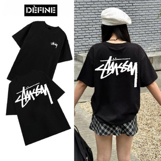 Áo phông cotton 100% áo Stussy Basic 2 logo kiểu áo unisex Áo thun cotton 100% áo Stussy Basic 2 logo kiểu áo unisex