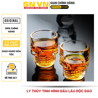 Ly thủy tinh hình đầu lâu kiểu dáng độc đáo