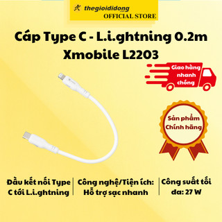 Cáp type c - l.i.ghtning 0.2m xmobile l2203