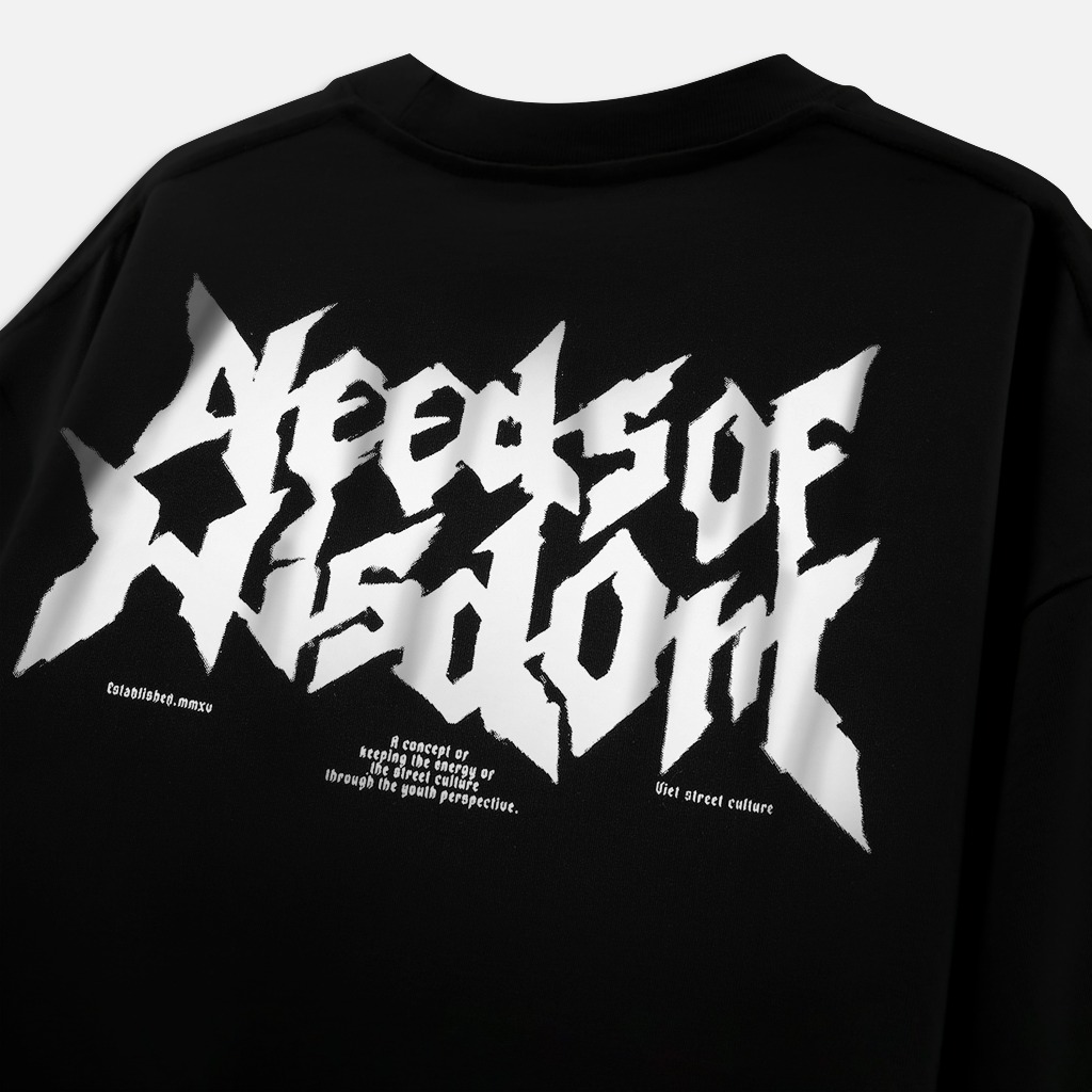 Áo thun NEEDS OF WISDOM Akash Tee - Black - Local Brand Chính Hãng