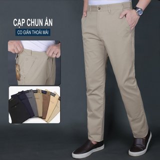  Quần kaki nam trung niên ZENTOMAN cạp chun ẩn ống đứng co giãn mềm mịn nhiều màu 
