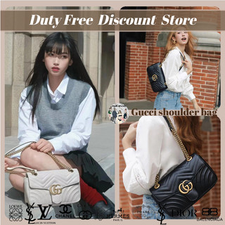 💼Authentic Gucci GG Marmont small shoulder bag ✨Túi đeo vai/túi dây chuyền/túi đeo chéo nữ 443497
