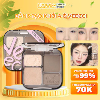 VEECCI Bảng Phấn Bắt Sáng Và Tạo Khối Tự Nhiên Lâu Trôi Chống Nước 8g Hatola