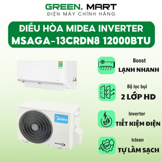 Điều hòa midea 12000btu 1 chiều inverter msaga-13crdn8 gas r32
