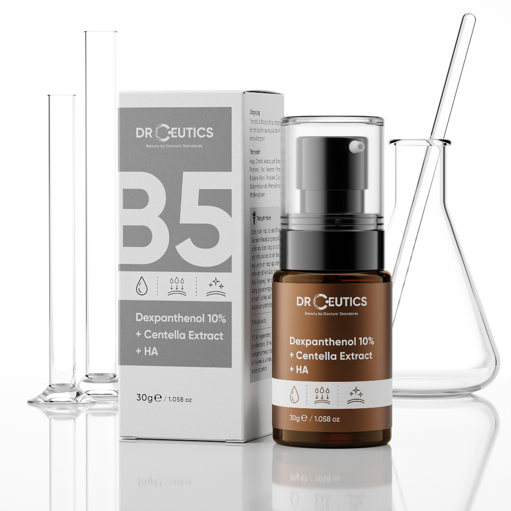 Serum B5 Drceutics, tinh chất B5 phục hồi da và HA cấp ẩm, chống lão hóa, căng bóng da, cho da dầu mụn 30ML 100ML