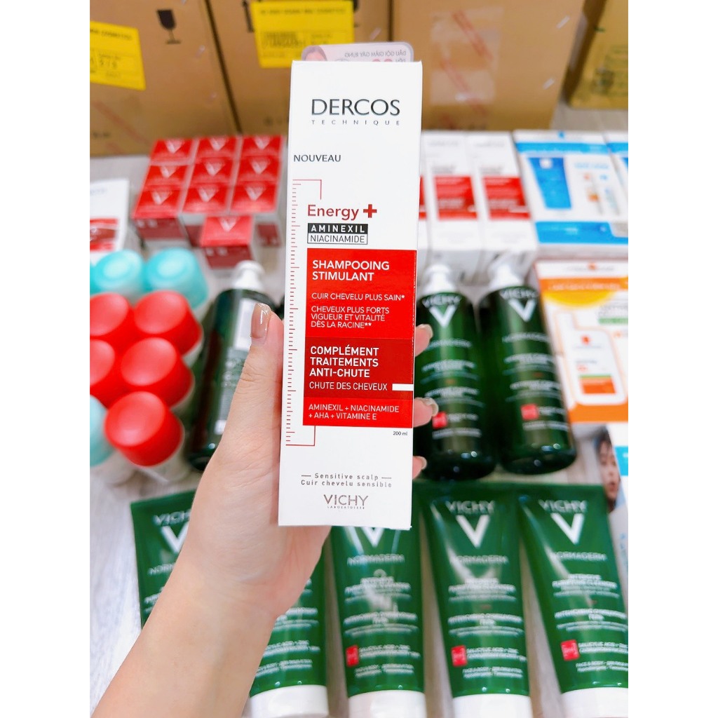 Vichy - Dầu Gội Vichy Ngăn Ngừa & Giảm Rụng Tóc 200ml Dercos Energising Shampoo Hairloss 200ml