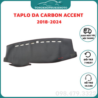 Thảm taplo da cacbon hyundai accent 2018- 2020- 2019- 2021- 2022-2023-2024 chuẩn khít 100%