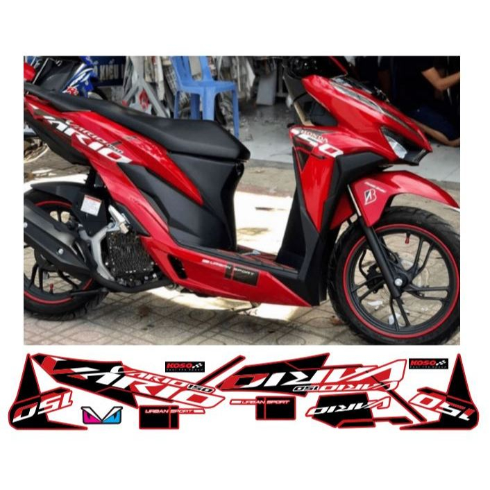 tem vario 150 2018 đỏ đen