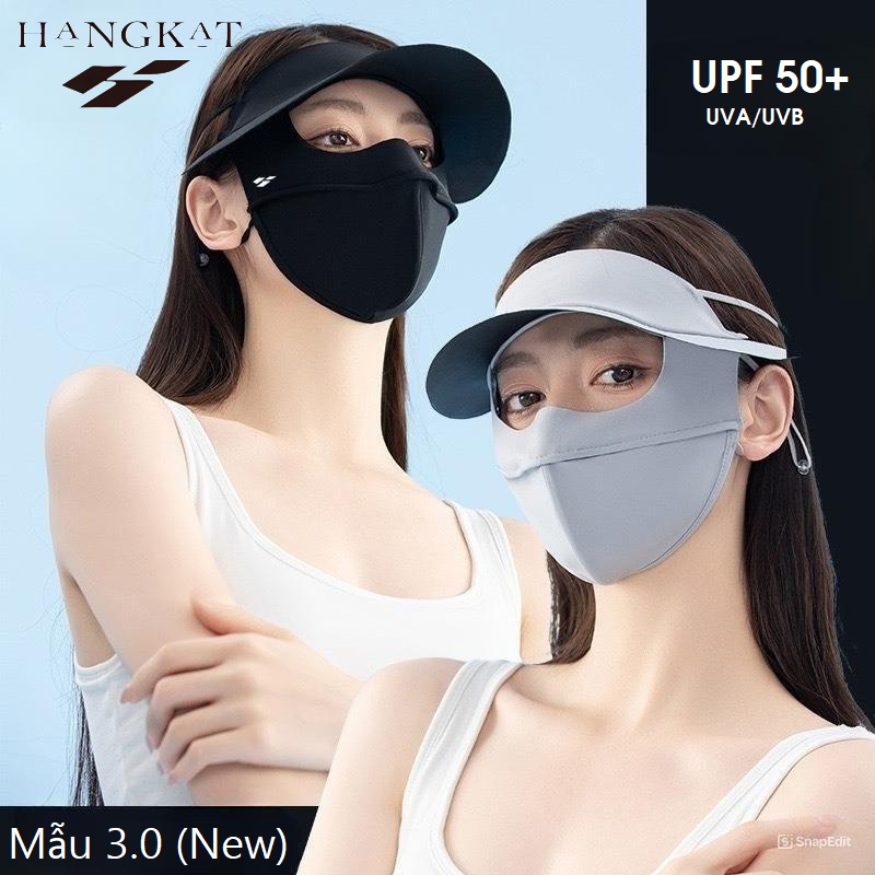 Khẩu trang chống tia UV tích hợp vành che nắng phiên bản 3.0 HANGKAT