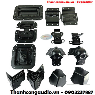 Trọn bộ MÀU ĐEN:Tay xách âm, khóa bướm, ke góc, bản lề tủ máy thiết bị âm thanh, nội thất.