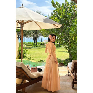 👗 ĐẦM MAXI YẾM CỘT NƠ TAG HOA XẺ <ảnh thật ở cuối>