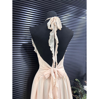 👗 ĐẦM MAXI YẾM CỘT NƠ TAG HOA XẺ <ảnh thật ở cuối>