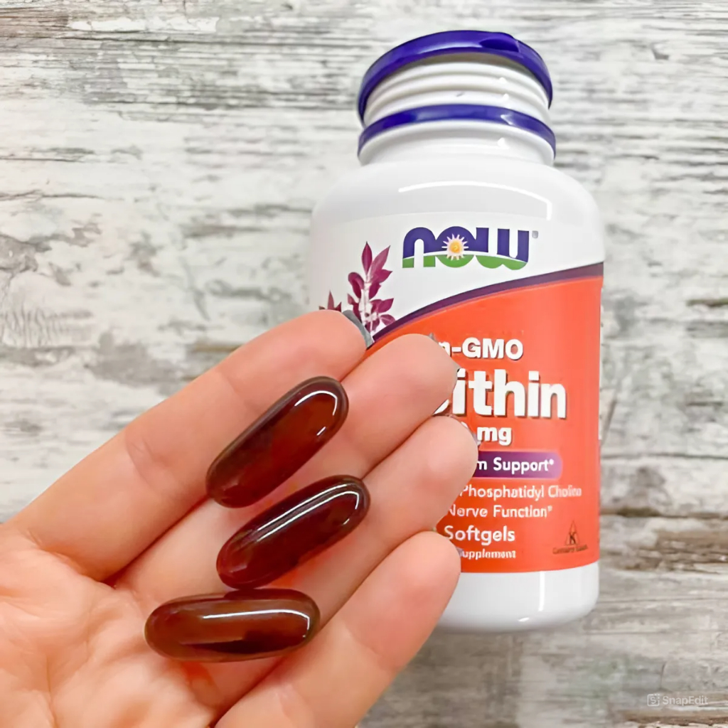 Viên mầm đậu nành Lecithin Now của Mỹ 1200mg (100 viên) điều hòa nội tiết, đẹp da, giảm tắc tia sữa