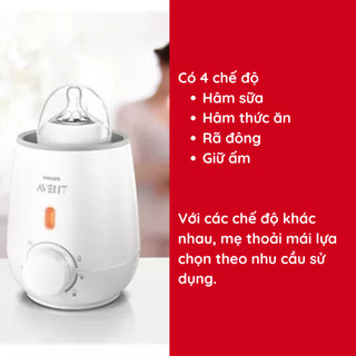 Máy hâm sữa và thức ăn siêu tốc Philips Avent SCF355.09