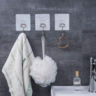 Móc dán tường chịu lực inox, móc treo tường siêu dính treo đồ, vật dụng đa năng