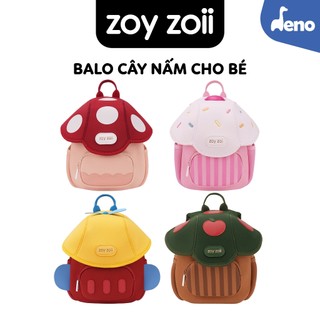 Balo Zoyzoii cho bé mushroom series backpack hình cây nấm cho bé, Cặp đi học cho bé mầm non Mã B50