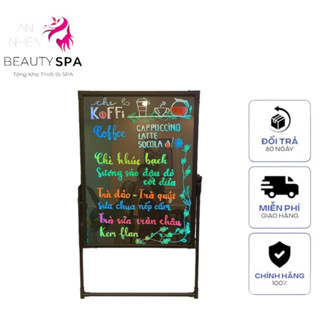 Biển Led 60x80cm Huỳnh Quang Bảng LED QUẢNG CÁO ĐỒ ĂN NAIL MI, Biển Led Dạ Quang ( Tặng 10 bút + Full phụ kiện )