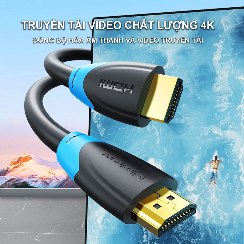 Cáp HDMI 2.0 đường truyền 4K/60HZ hỗ trợ 3D và full HD 1080p - Poermax HD01 | BigBuy360 - bigbuy360.vn